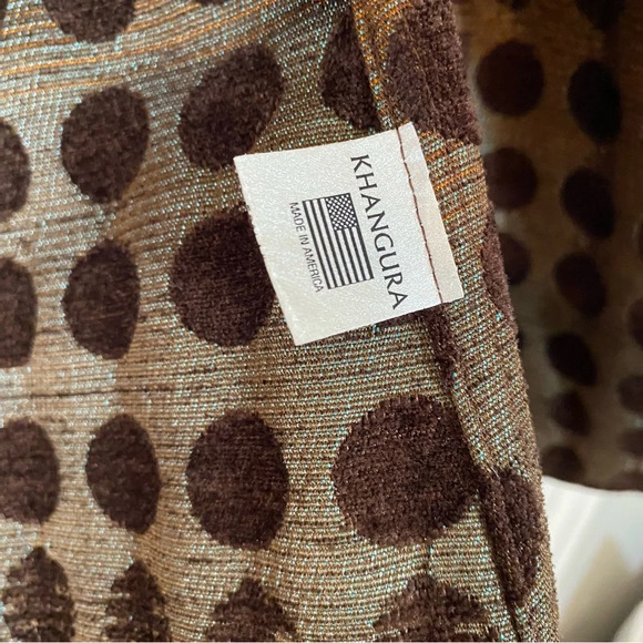 Khangura Art To Wear Circles Vintage Jacket Women's Size M One Button Brown Blue - Picture 10 of 11